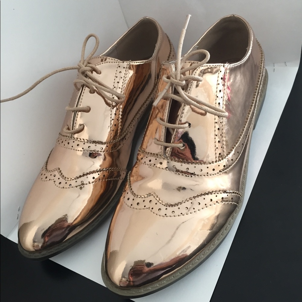 Asos Mayham Nude Metallic Brogues sz8.5 - NEW